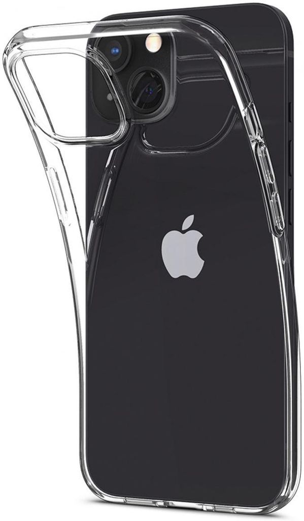 Mobigear Basics, durchsichtige iPhone 13 Hülle, flexibles Produktbild 