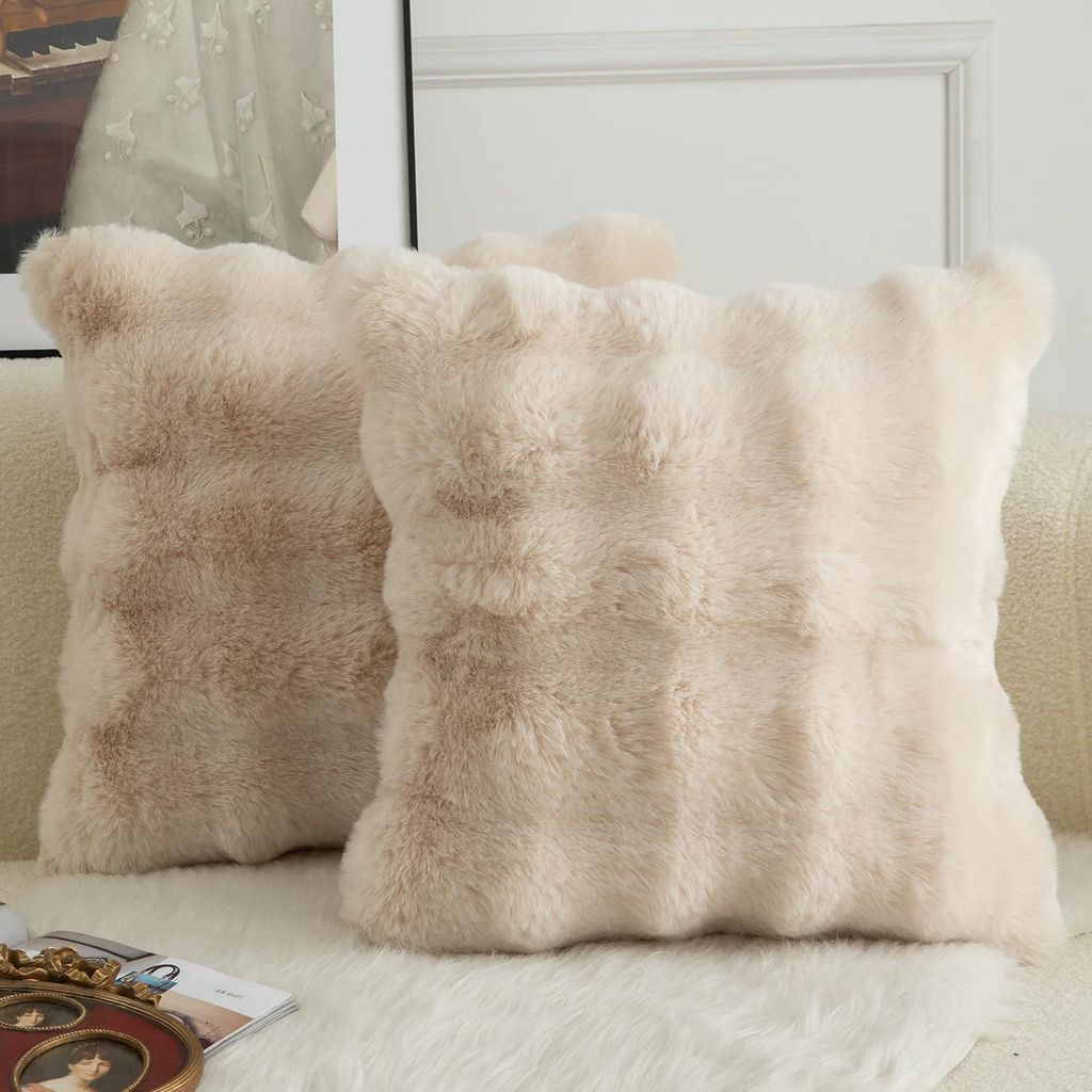 Set aus 2 n Dekokissenbezügen aus dicker Wolle, superweiche Kissenbezüge mit wellenförmigem Noppenmuster, geeignet für Sofa oder Schlafzimmer, ...