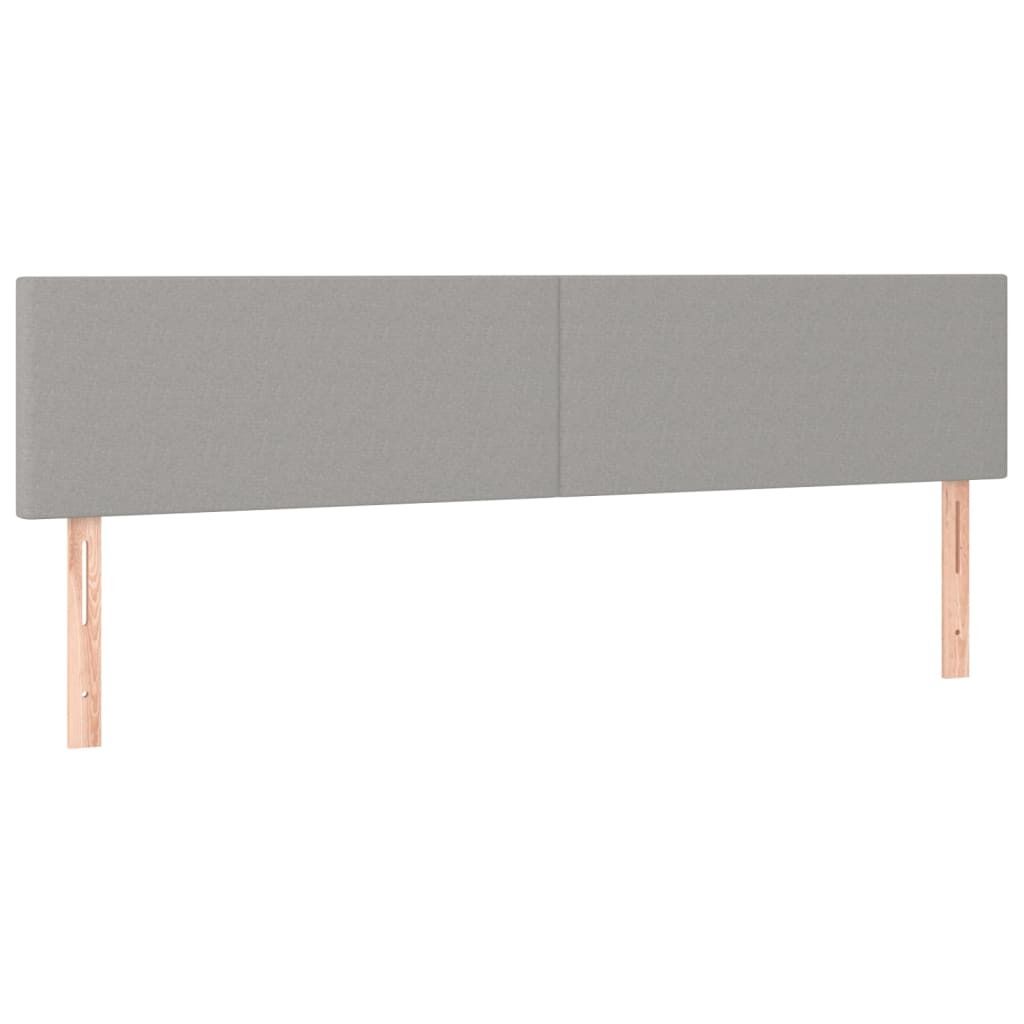 vidaXL Kopfteile Hellgrau 200x5x78/88 cm Stoff Produktbild 