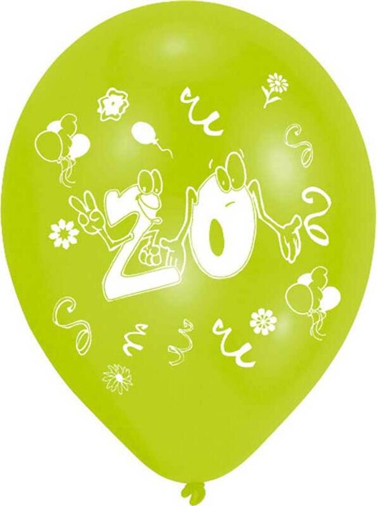 Amscan Luftballon - 20 Jahre 8 Stück Produktbild 