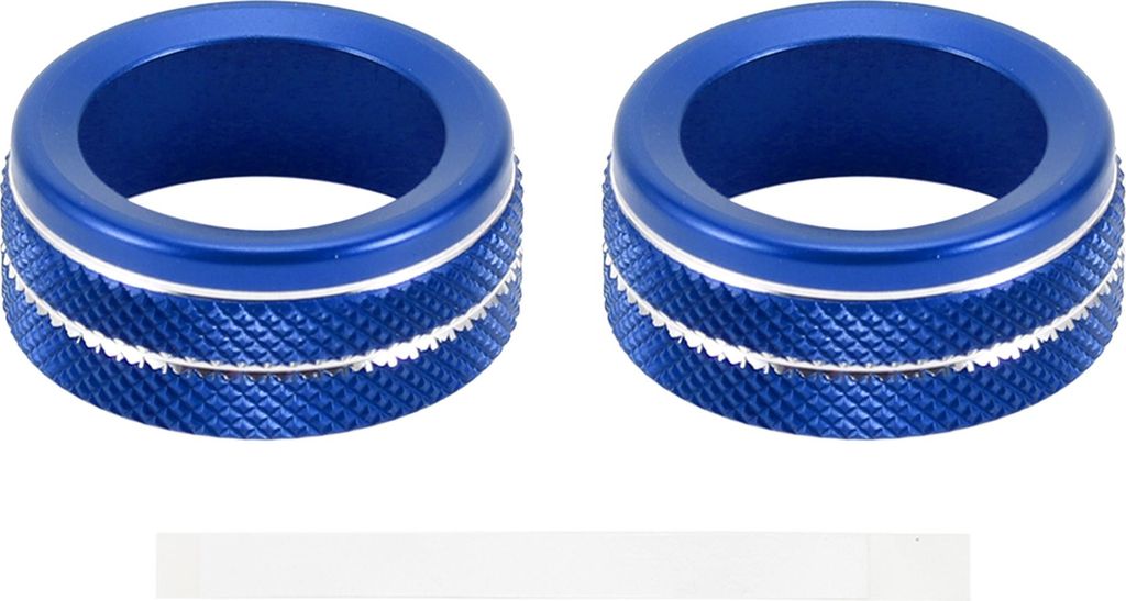 1 Set Audio Radio Media Volume Tune Control Switch Knob Cover Ring für Toyota Tacoma 2020-2023 Innenraum Aufkleber Dekoration Aluminiumlegierung Blau