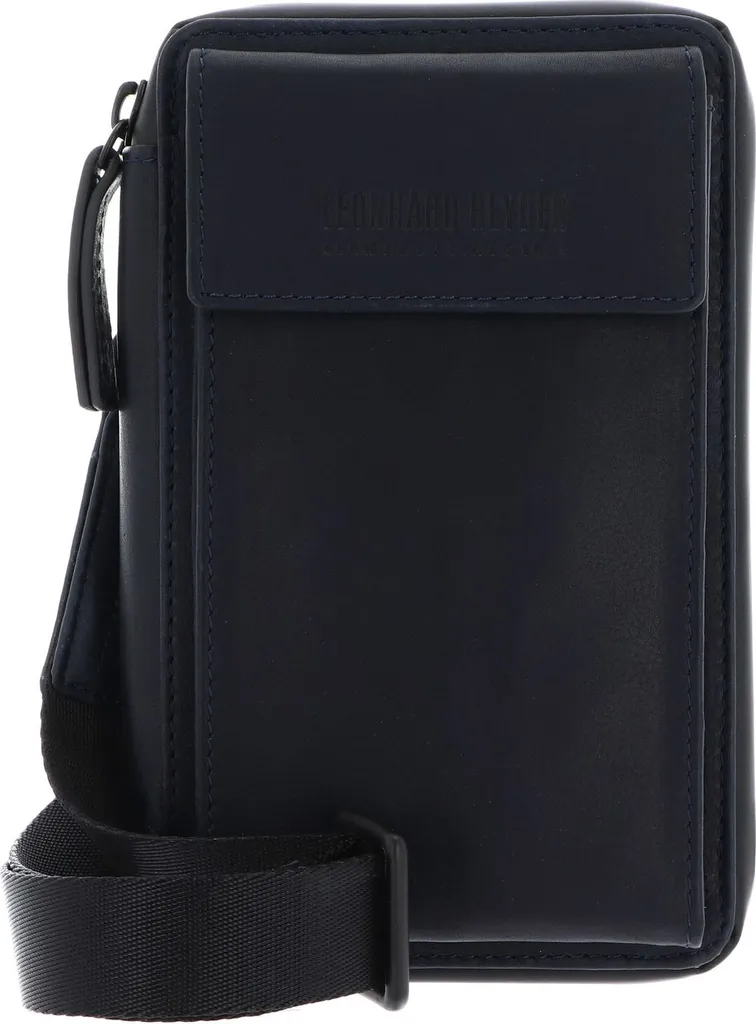 Phone Bag Pelle Leonhard Heyden Den Haag - Blu Scuro | Design Tedesco