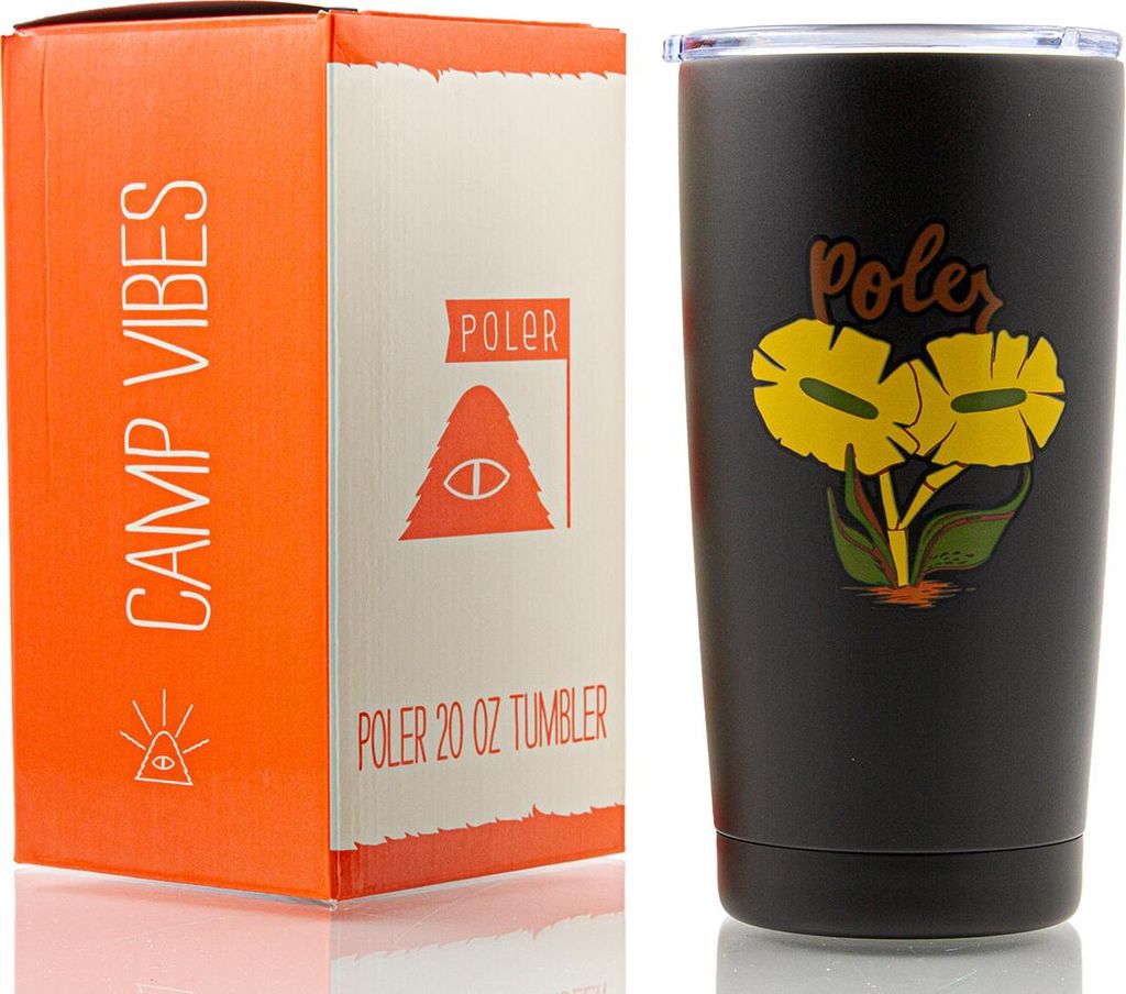 Poler Edelstahl Tumbler Thermobecher schwarz 590 ml