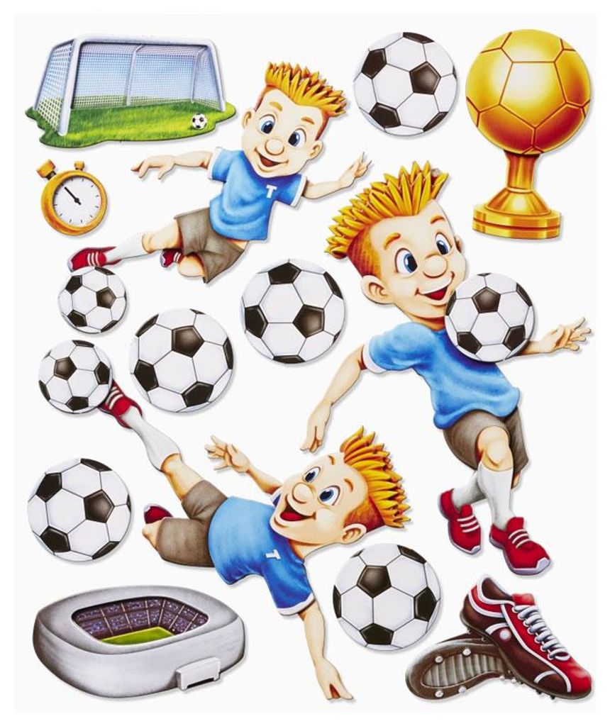 Wandsticker 3D-Optik XXL-Sticker Fußball
