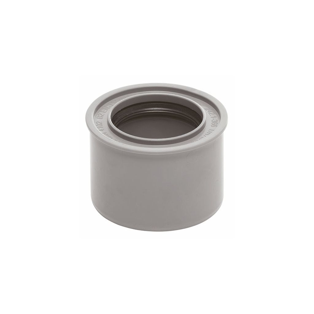 airfit super krótki reduktor DN 75x50 z PP, szary Zdjęcie produktu 