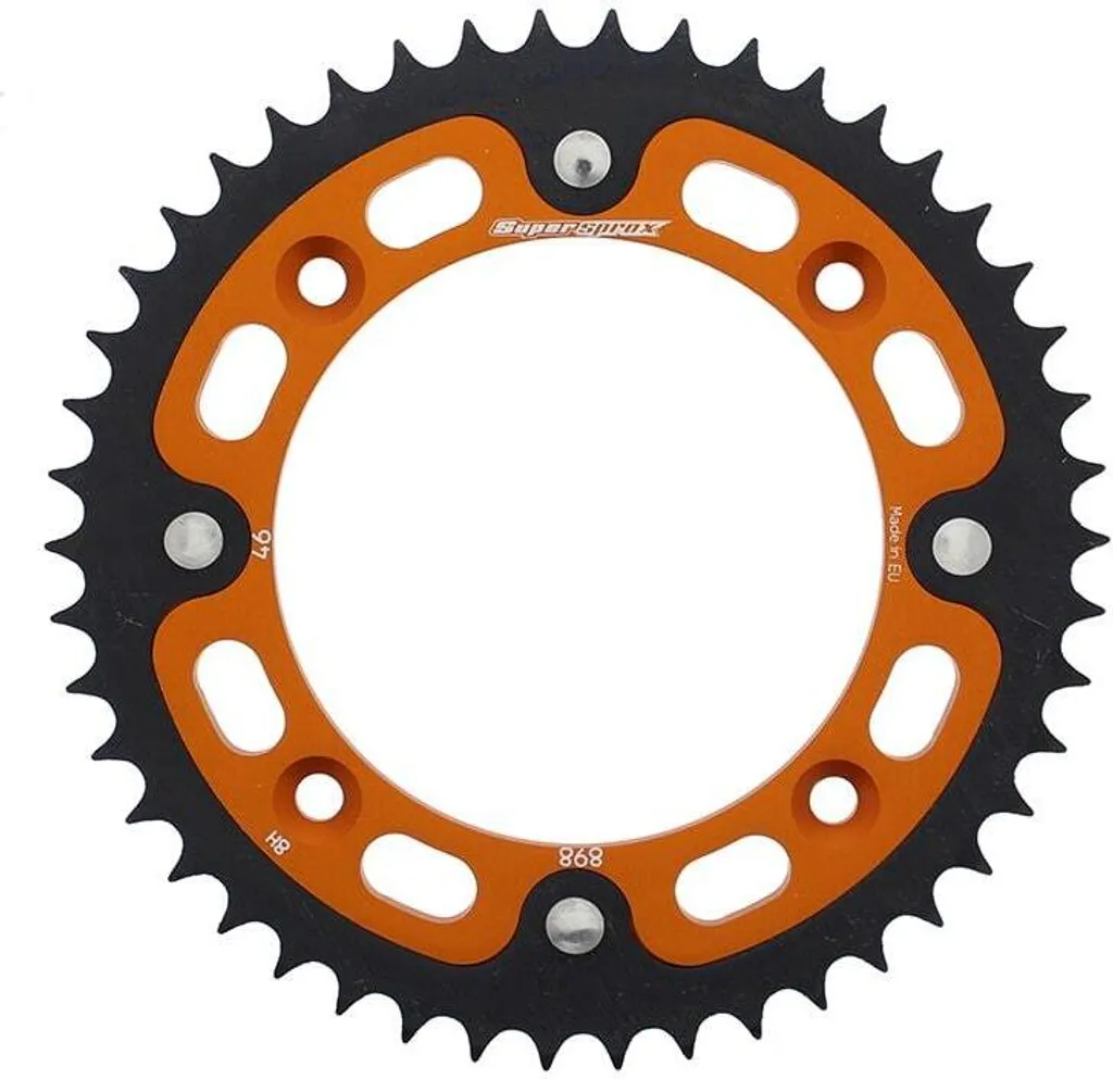 Couronne Supersprox Stealth 428 Orange 46 dents : Finie l'usure rapide