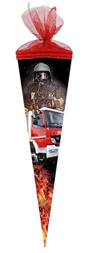 Nestler Schultüte Tüllv. 22 cm rund FeuerwehrEinsatz Produktbild 