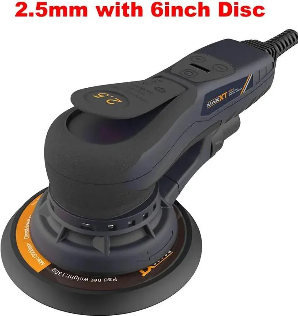 Ponceuse excentrique brushless design ergonomique machine compacte 2.5mm