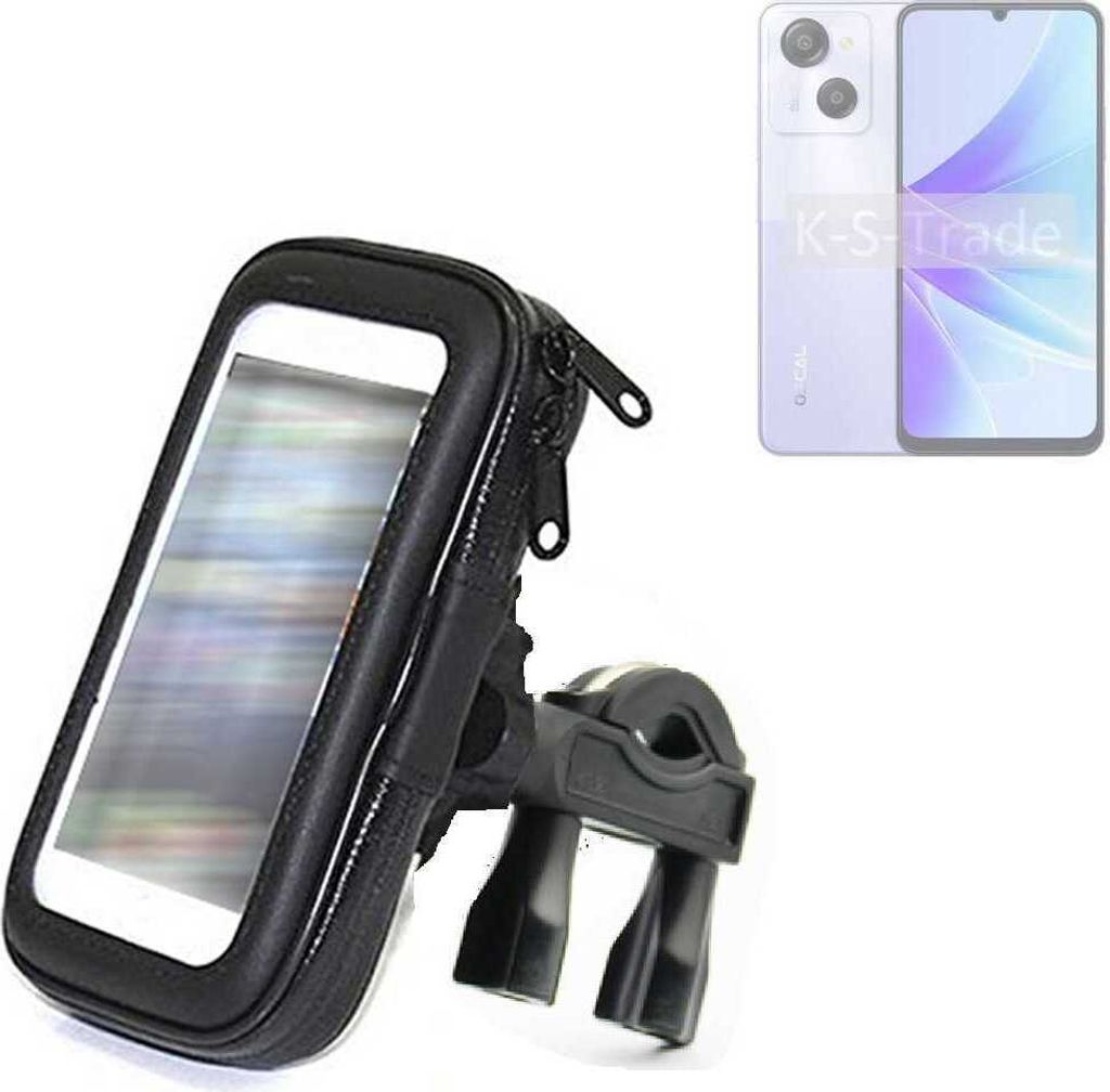 K-S-Trade Fahrrad-Halterung kompatibel mit Blackview Modern 8 Handy-Halterung Halter Lenkstange Fahrradhalterung Motorrad Bike Mount Wasserabweisend