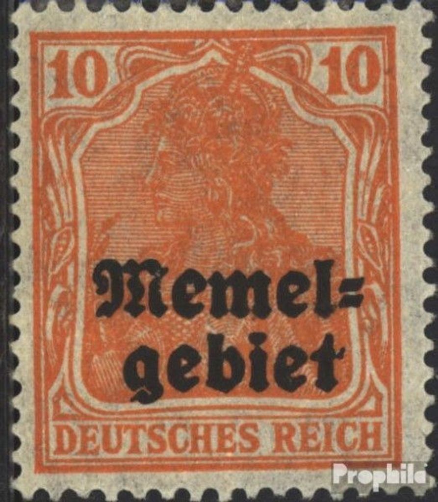 Briefmarken Memelgebiet 1920 Mi 14 gestempelt Germania-Aufdruck