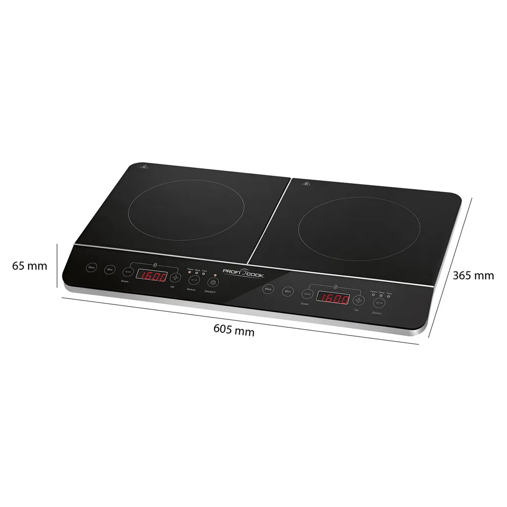 ProfiCook PC-DKI 1067 Plaque Induction Noire Mobile - Puissance 2000W