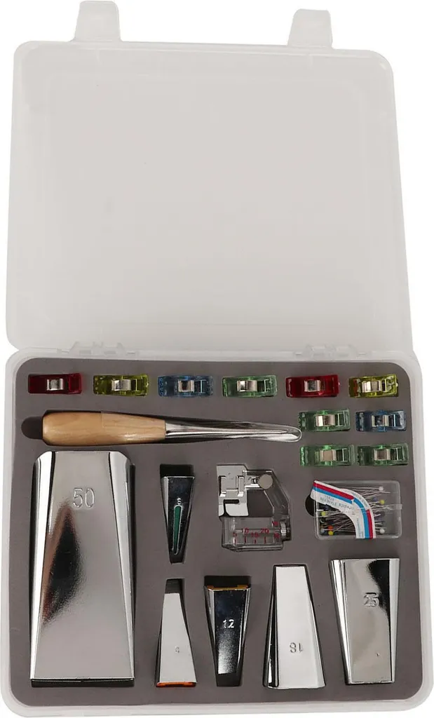 Set de 6 Appareils à Biais Maker 6-50mm avec Boîte de Rangement Couture