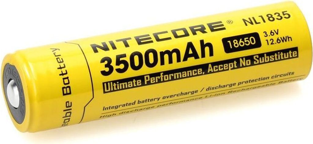 Nitecore NL1835 18650 Li-Ion Akku 3,6V 3500mAh (+) Produktbild 