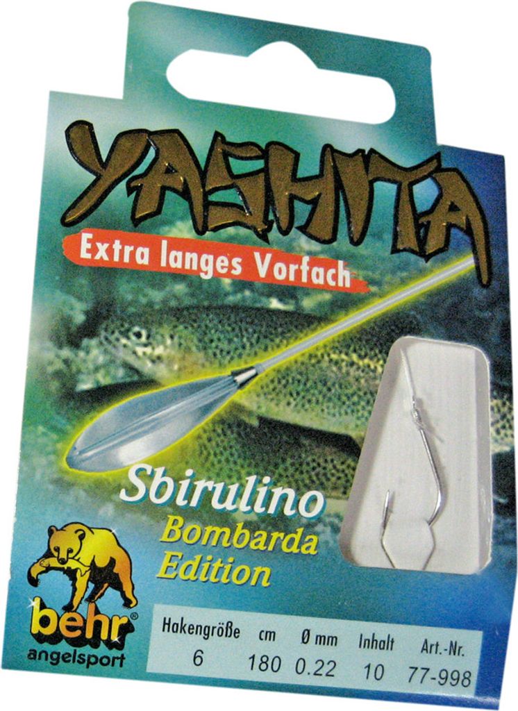 Behr Sbirulino Vorfach Haken Forellenhaken Forellenvorfach Angelhaken silber 180cm, Größe:4