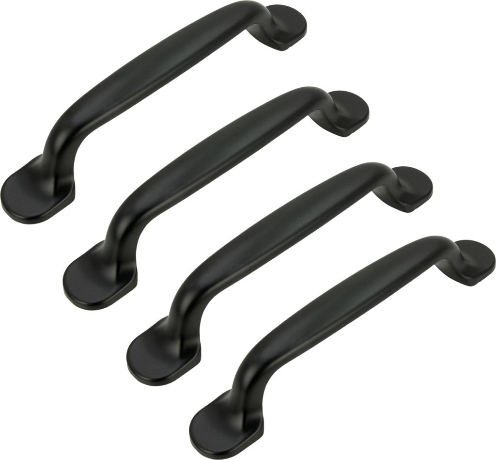Elegante Möbelgriffe aus mattem Schwarz – 4er-Set, 96 mm Produktbild 
