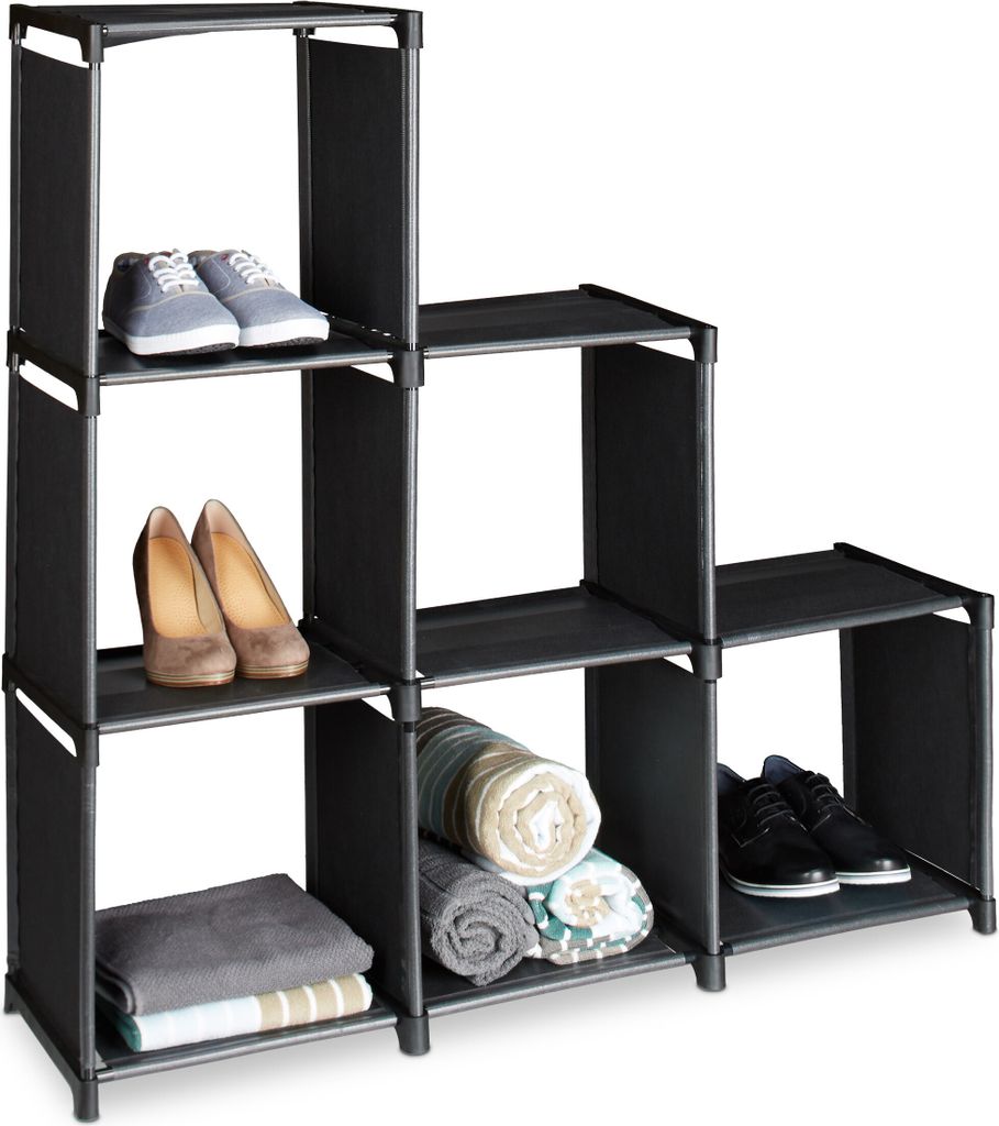 relaxdays Stufenregal mit 6 Fächern