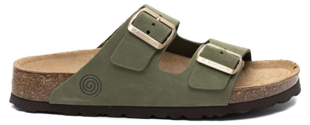 Dr. Brinkmann Bonillo Pantoletten Hochwertiges, robustes Leder, Anatomisches Weichfußbett, Zwei verstellbare Schnallen