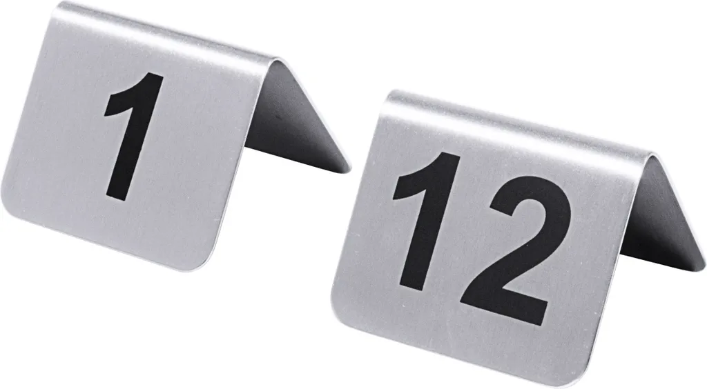 CONTACTO Numeri dei tavoli da 1 a 12