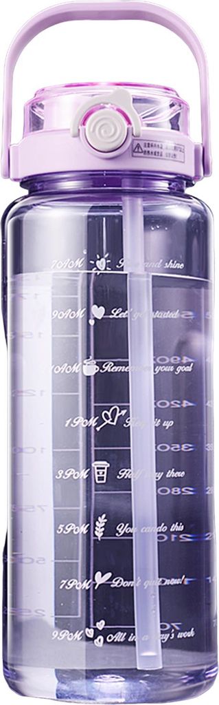 Sport-Wasserflasche mit Deckel, auslaufsicher, weite Öffnung, BPA-frei, Wasserbecher, 1,5 l/2 l, großes Fassungsvermögen, wiederverwendbarer Tri...