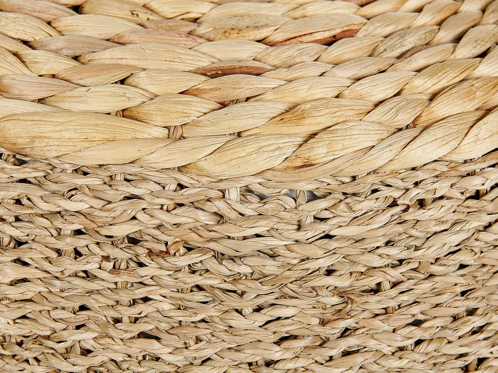 Pouf Naturel 50 cm en Jacinthe d'Eau : Solution Gain de Place Style Boho - 5