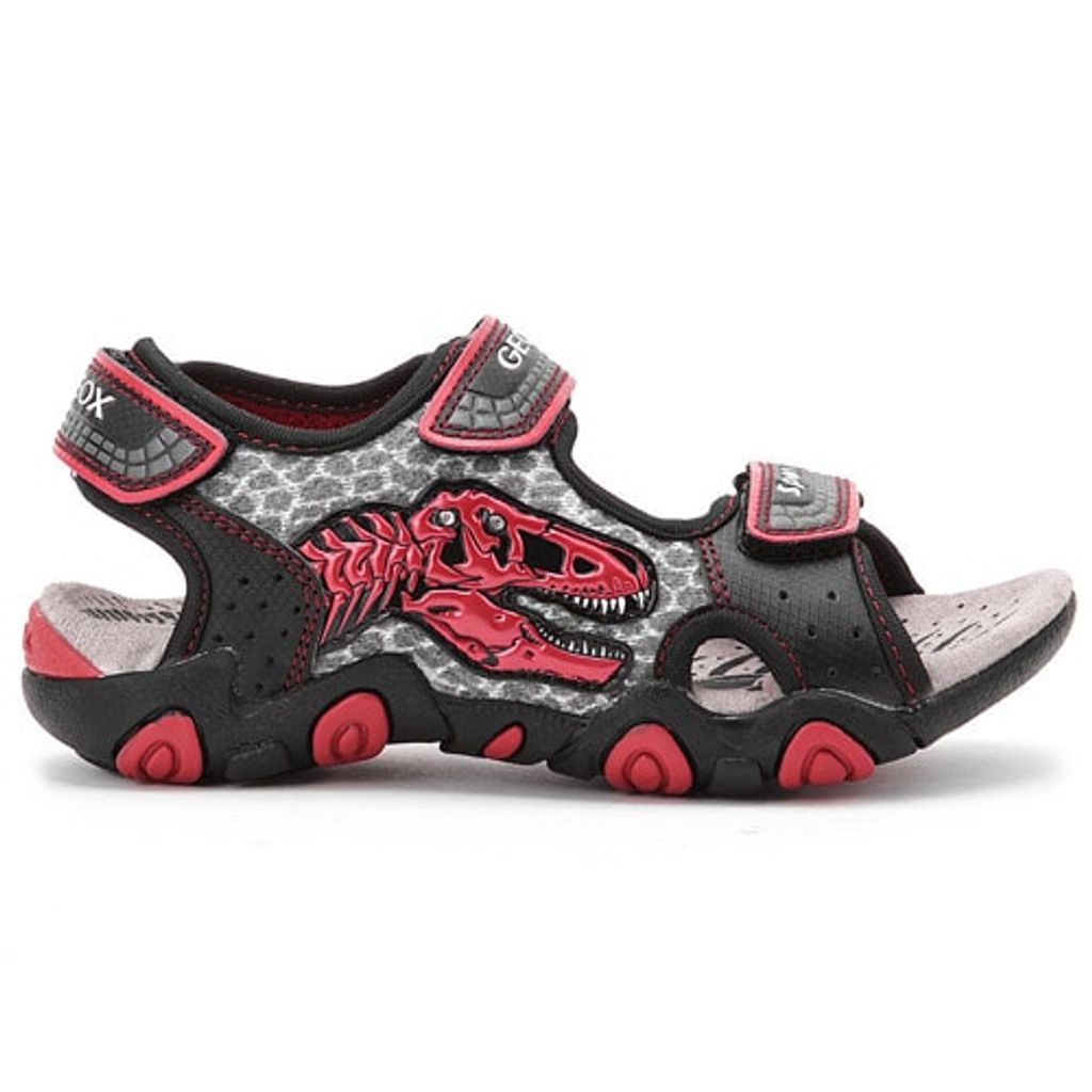 Geox Kinder Sommerschuhe Geox B S.ELBA B. B - SMO.LEA+NBK.L Weiß/Rot - 24