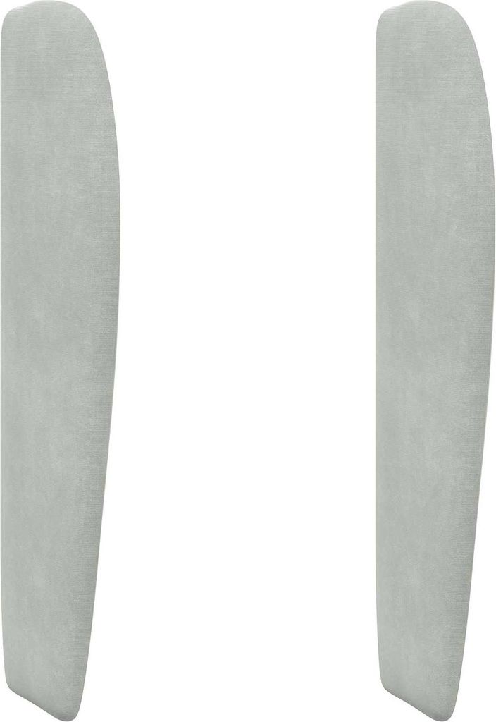 vidaXL Kopfteil Ohr Hellgrau 80 x 23 x 6 cm Samt