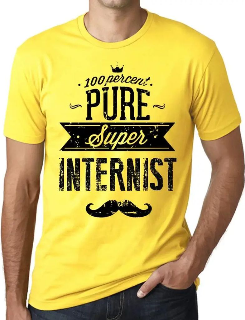 Herren Grafik T-Shirt 100% reiner Superinternist – 100% Pure Super Internist – Öko-Verantwortlich Vintage Jahrgang Kurzarm Lustige Druck Gebur...