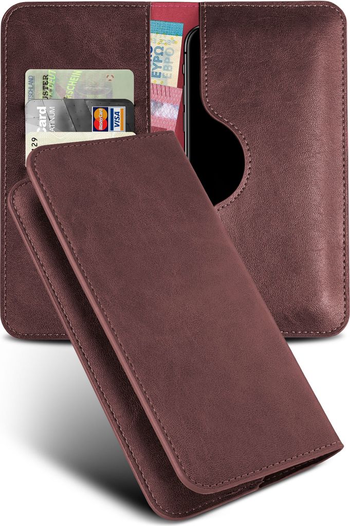 PURSE-CASE für Asus Zenfone 3, Farbe:Weinrot