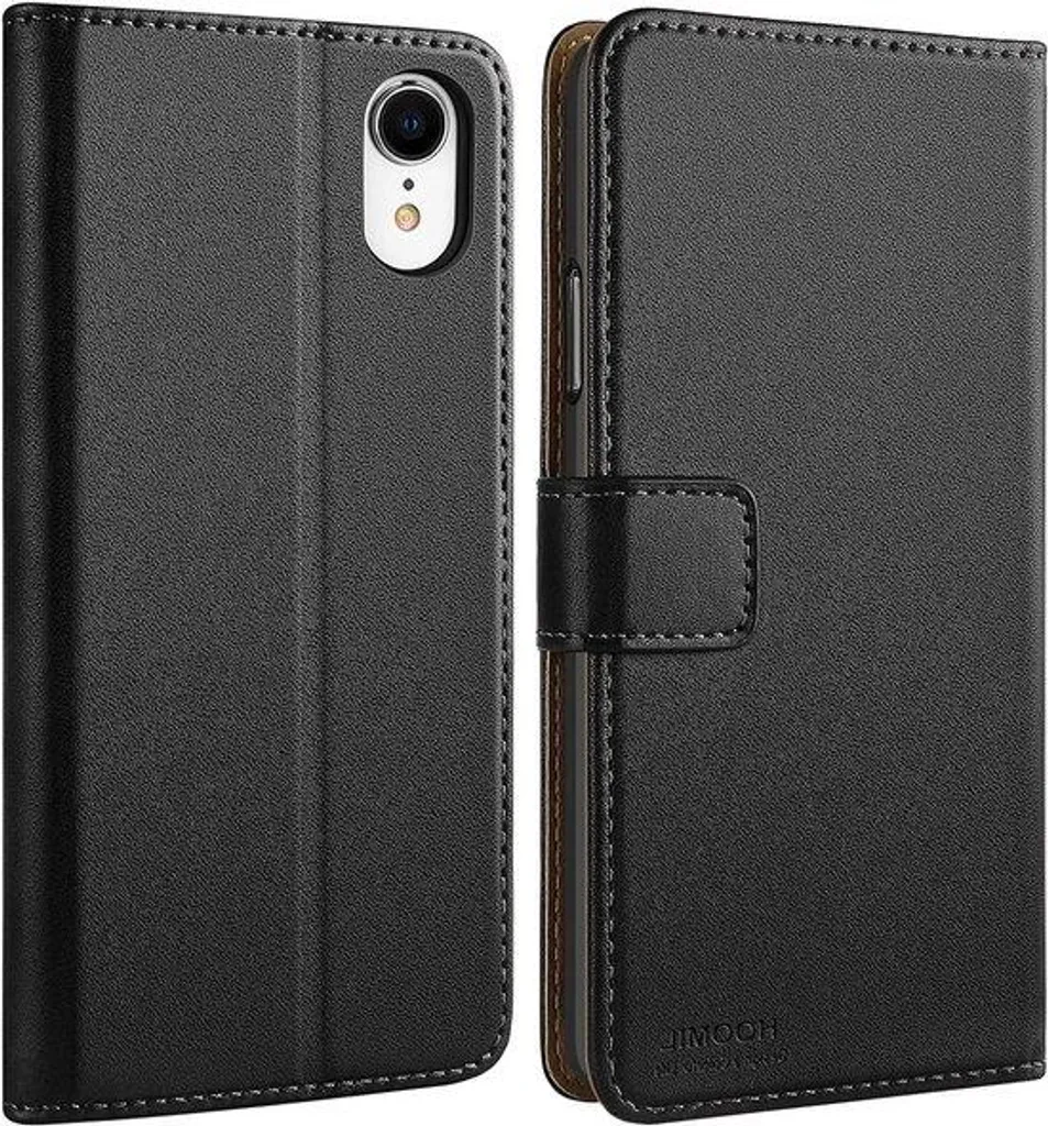 Étui en cuir noir pour iPhone XR 6,1 pouces : Protection optimale fine