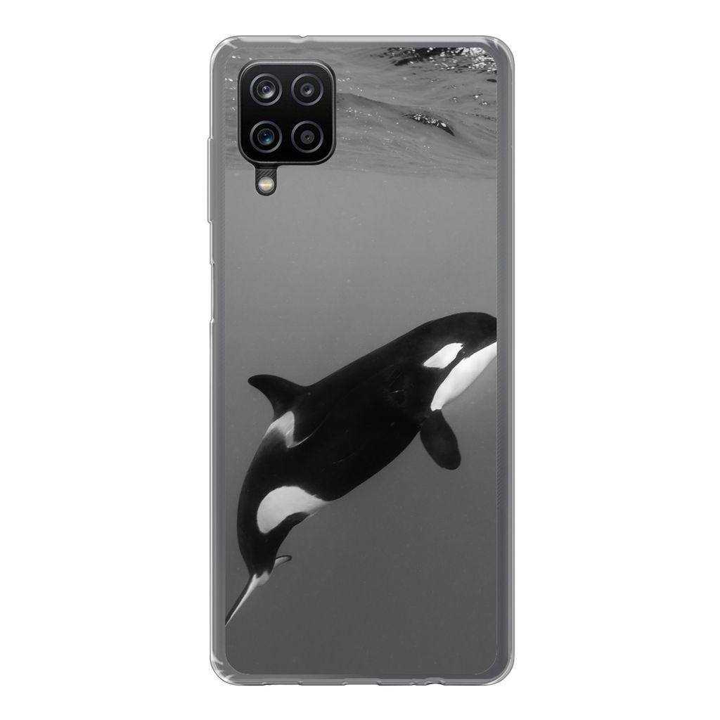 MuchoWow Handyhülle Schutzhülle Hülle für Samsung Galaxy A12 Orca - Wasser - Tiere Silikon Softcase Handy Hülle - Bild