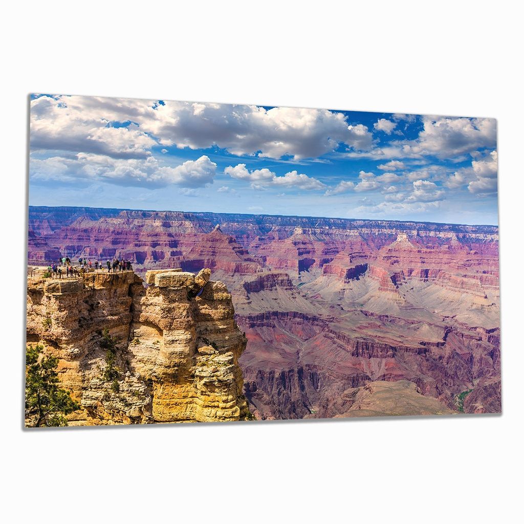 Wallario Herdabdeckplatte aus Glas, Größe 90 x 52 cm 1-teilig, Motiv Felsenschlucht im Grand Canyon Park Arizona