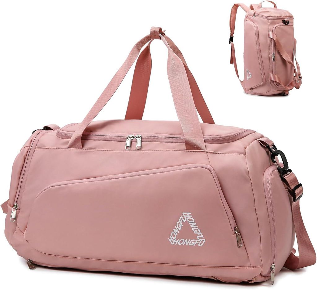 Sac de sport de 45 litres, rose, avec compartiment à Image du produit 
