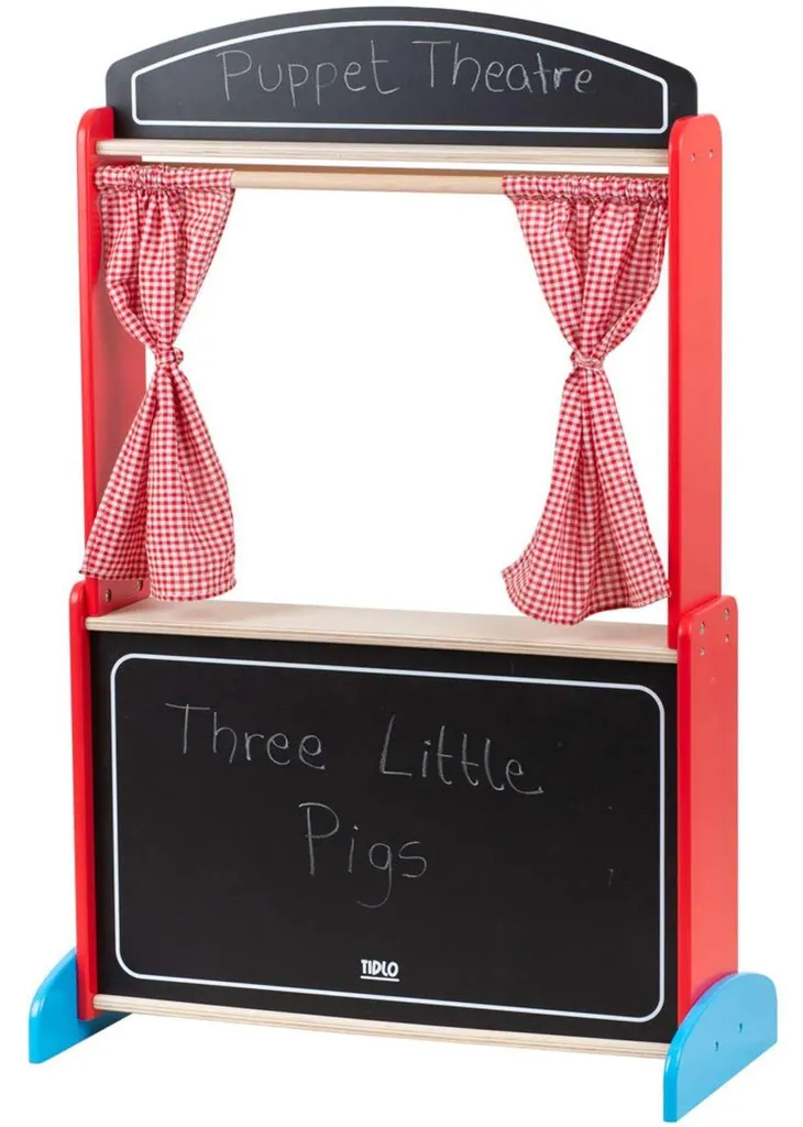 Théâtre de Marionnettes Stable en Bois pour Jouer sans Basculer