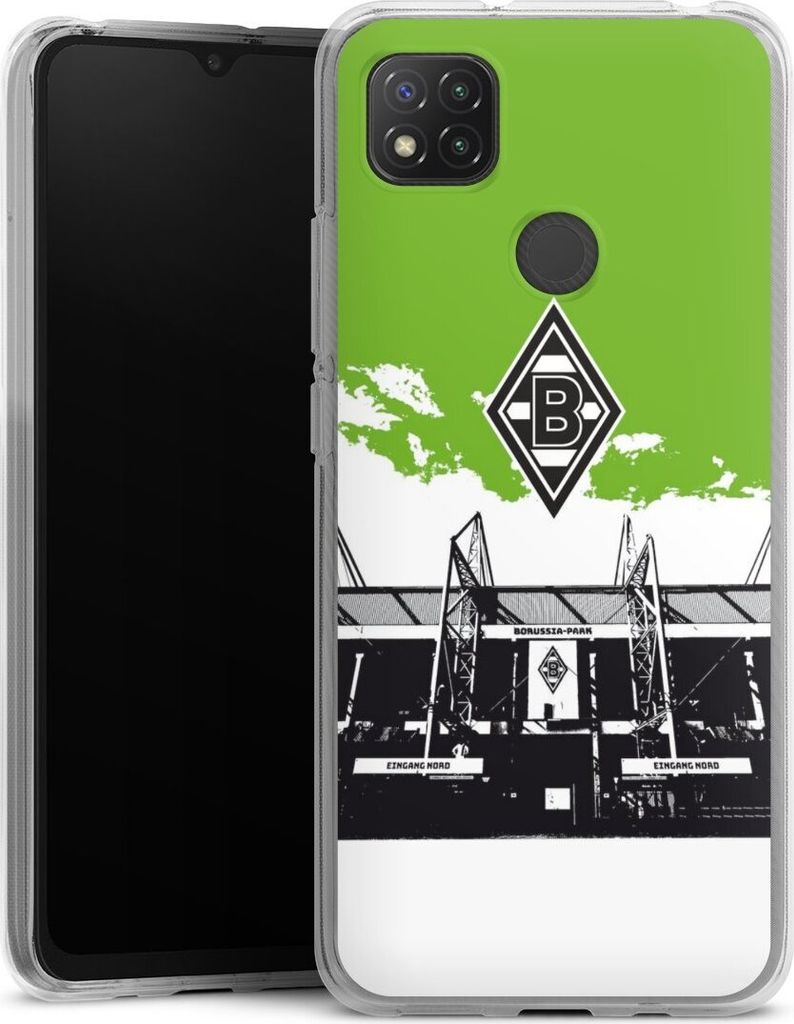 DeinDesign Handyhülle für Xiaomi Redmi 9C NFC Silikon Hülle Case Smartphone Schutzhülle Borussia Mönchengladbach Fanartikel Stadion
