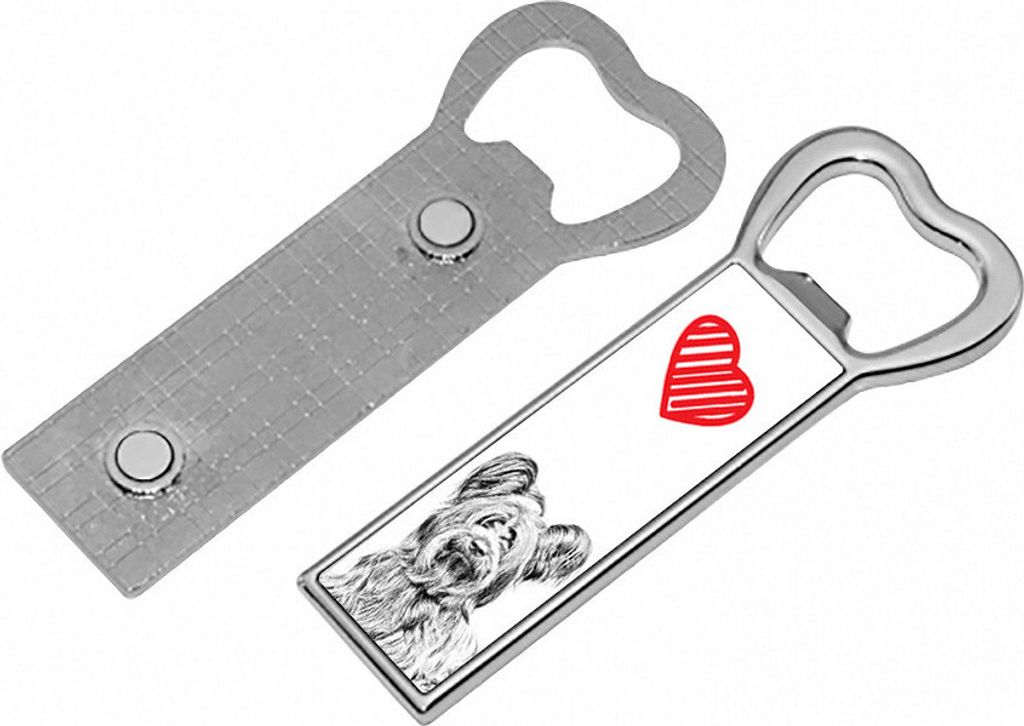 Skye Terrier - Flaschenöffner mit Hund, personalisierter Flaschenöffner für den Kühlschrank, ein einzigartiges Geschenk für Männer von der Ma...