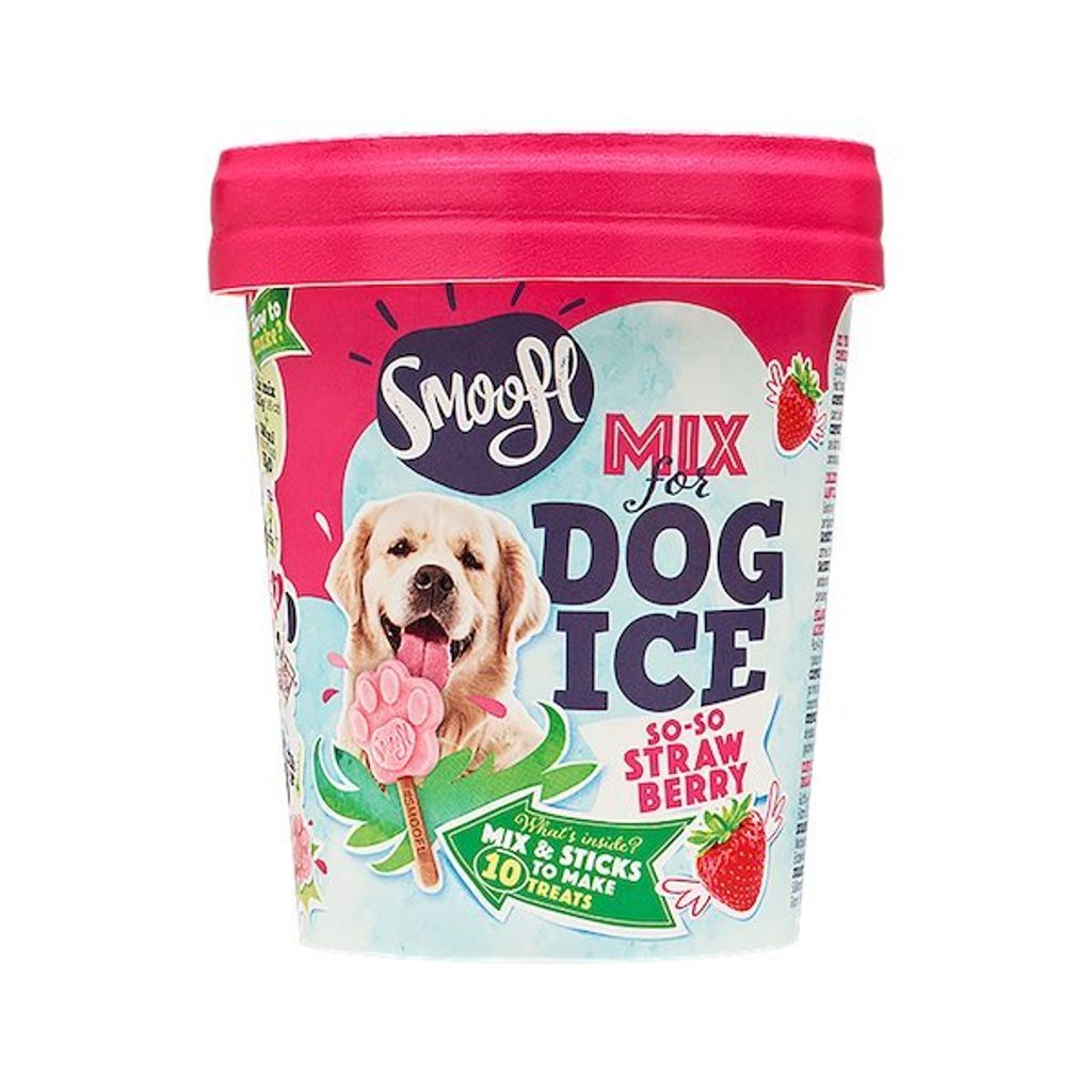 Smoofl Eiscreme-Mix für Hunde Erdbeere