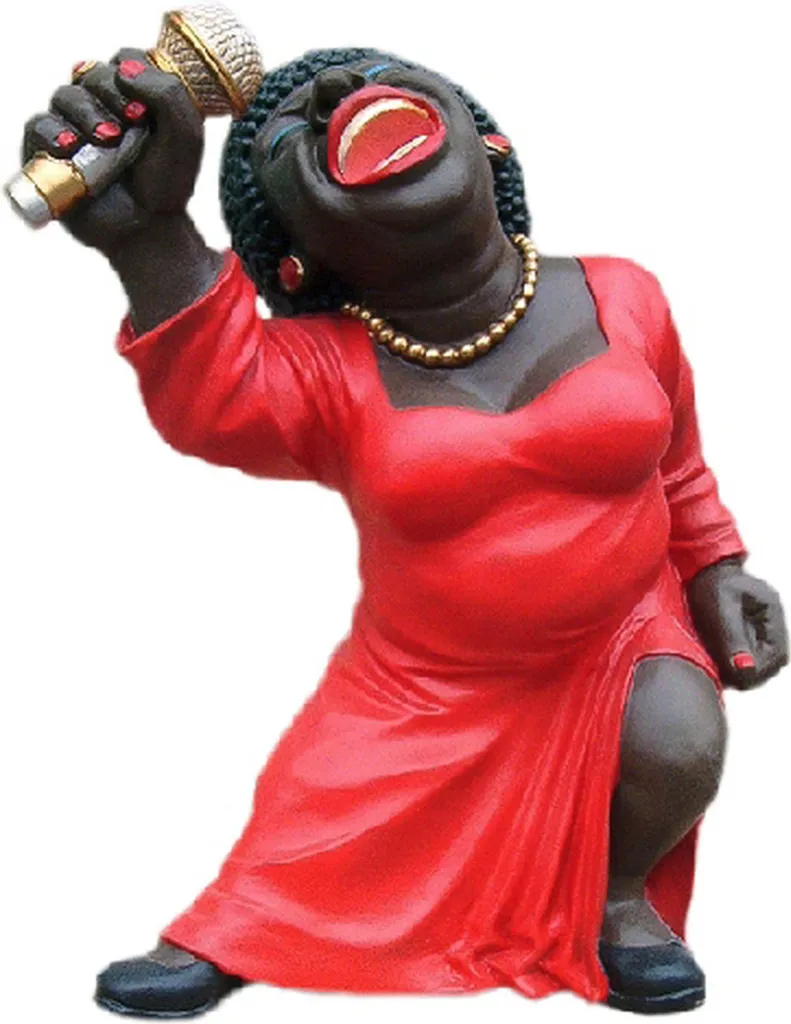Figurine Chanteuse Idée Cadeau Musique Décoration de Bureau Originale Chic