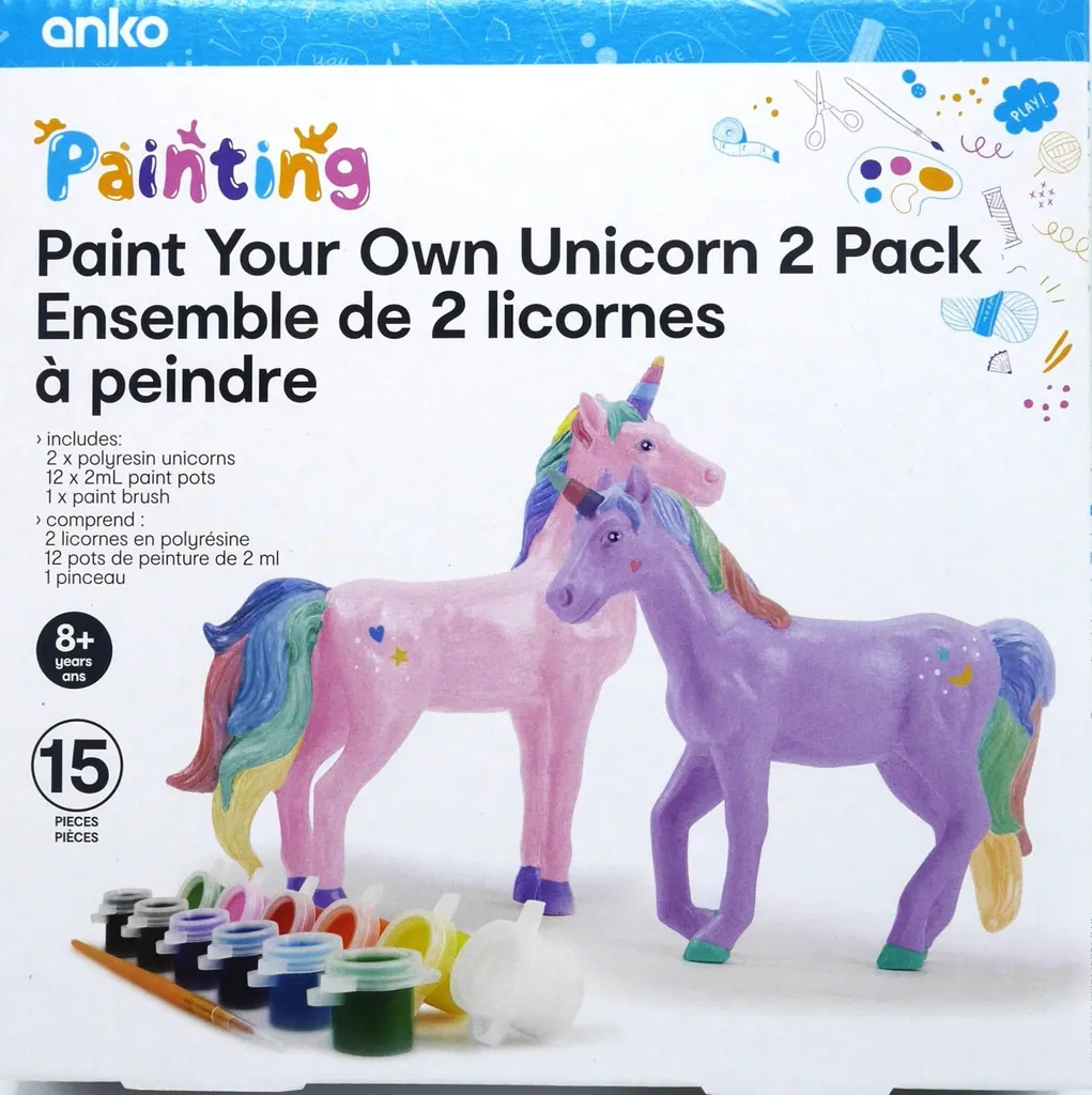 Loisir créatif licorne en polyrésine pour éviter les écrans à la maison