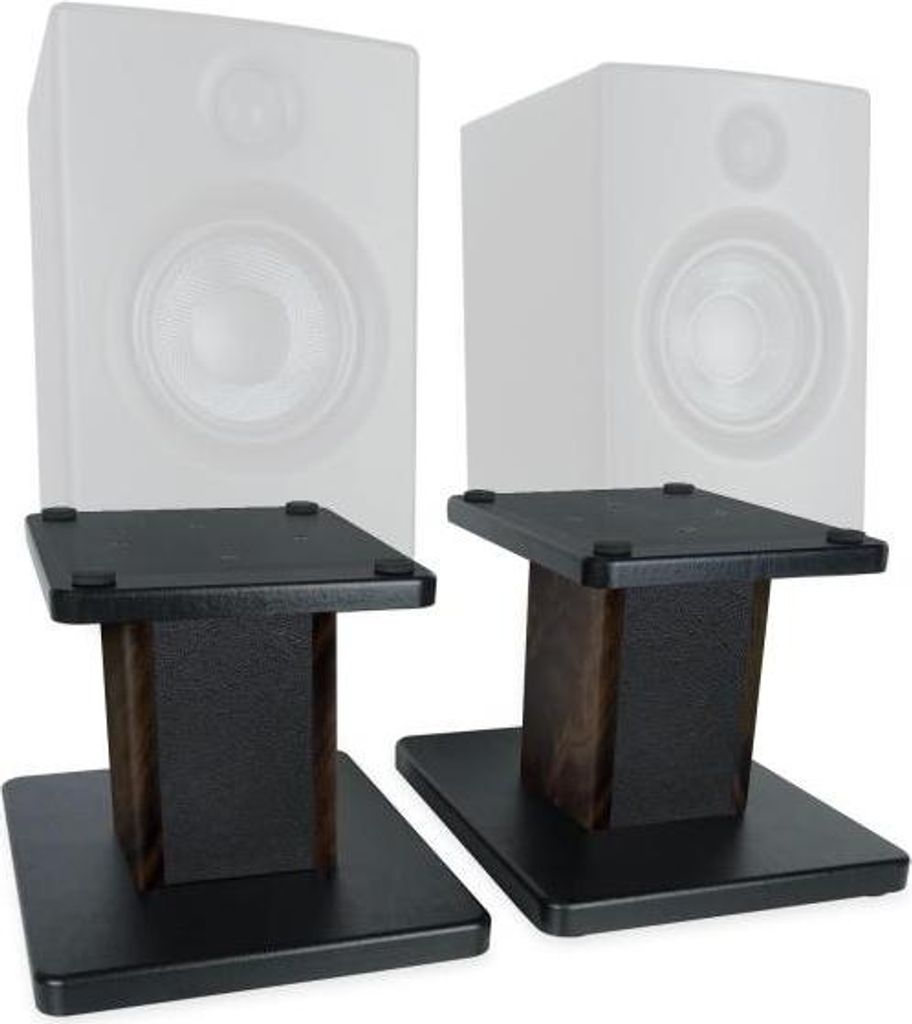 keepdrum Boxenständer SS041WN Tisch-Stative Walnuss 1 Paar