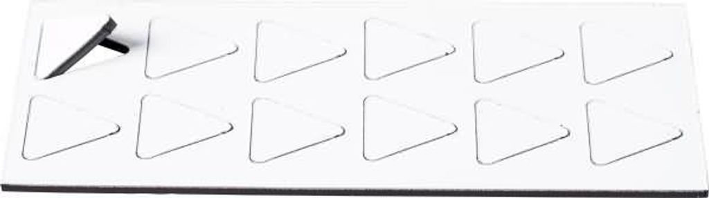Magnetische Symbole Dreieck 19x19mm VE=12 Stück weiß