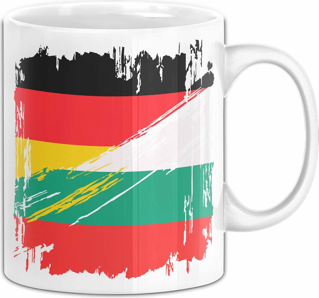 Bulgarien Deutschland Flagge Halb Deutscher Halb Bulgare Fußball Germany 2024 Europa Bulgaria (Weiß)