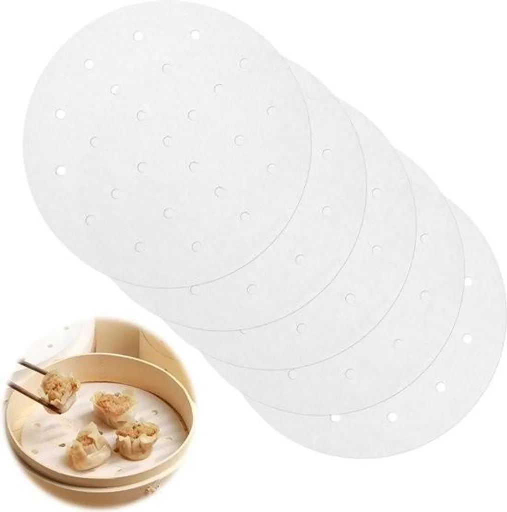 Papier Parchemin Rond 20 cm pour Cuisson Vapeur et Dim Sum - 200 Pièces