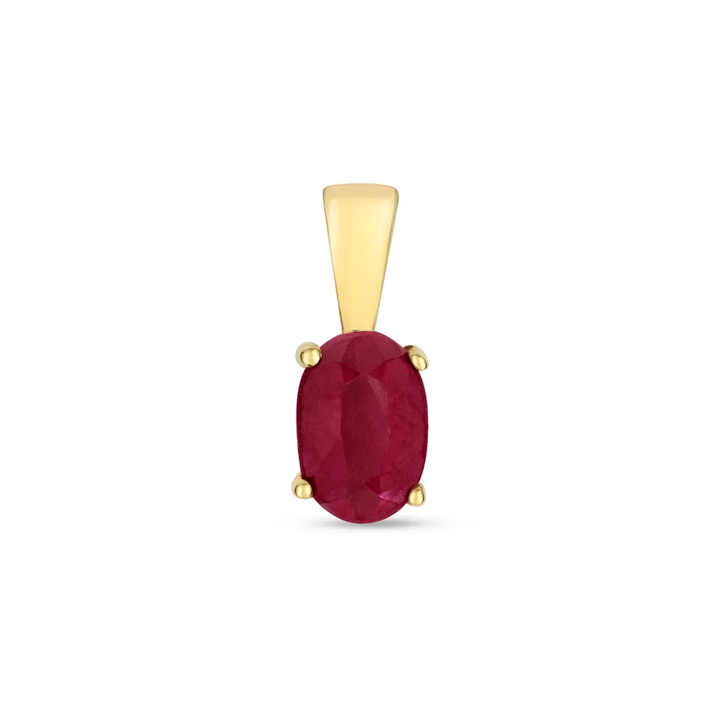 Pendentif Or 375 et Rubis TRS3392 : Un Bijou Précieux Discret et Durable