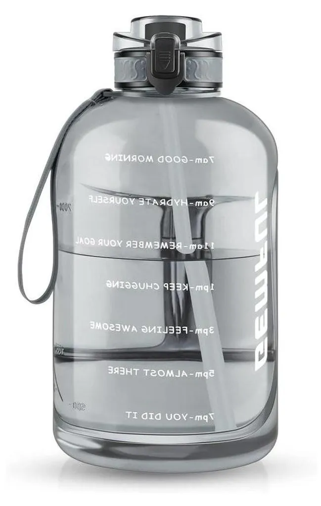 Gourde de sport 3L avec paille pour musculation et fitness en salle