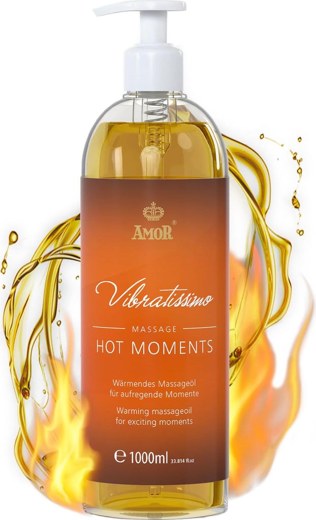Vibratissimo Hot Moments 1000 ml Massageöl - Aufheizendes Produktbild 