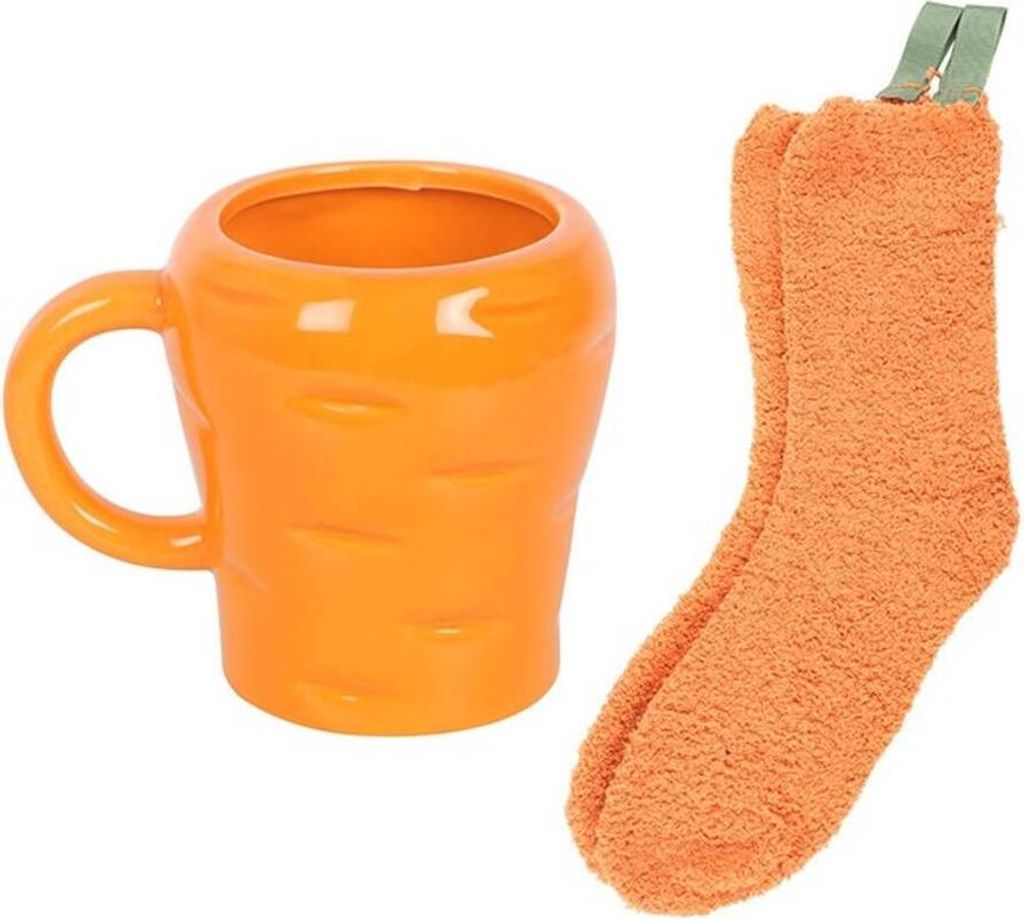 Something Different - Tasse/Socken-Set, Karotte SD6900 (Einheitsgröße) (Orange)