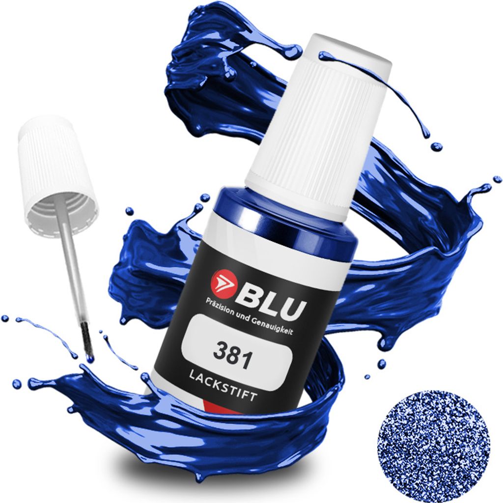 BLU Auto Lackstift Blau kompatibel für BMW 381 Le Mans Blue | Auto Lack Reparatur Ausbesserungslack