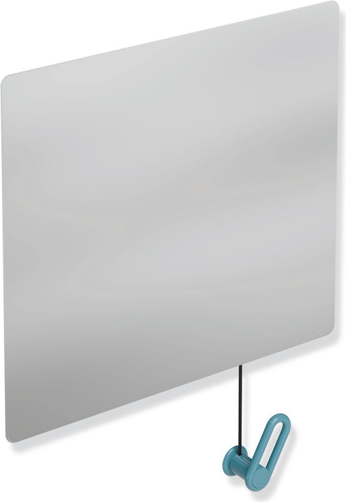 HEWI Kippspiegel Ser 801 m. Seiluml., B:600mm H:540mm aquablau