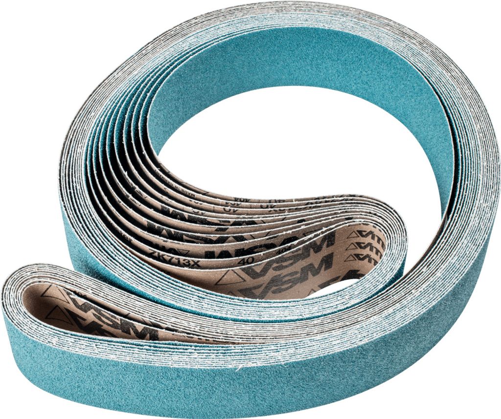 PFERD TOOLS Zirkon Schleifband BA 75x2500mm Z40 für hohen Abtrag mit Bandschleifer