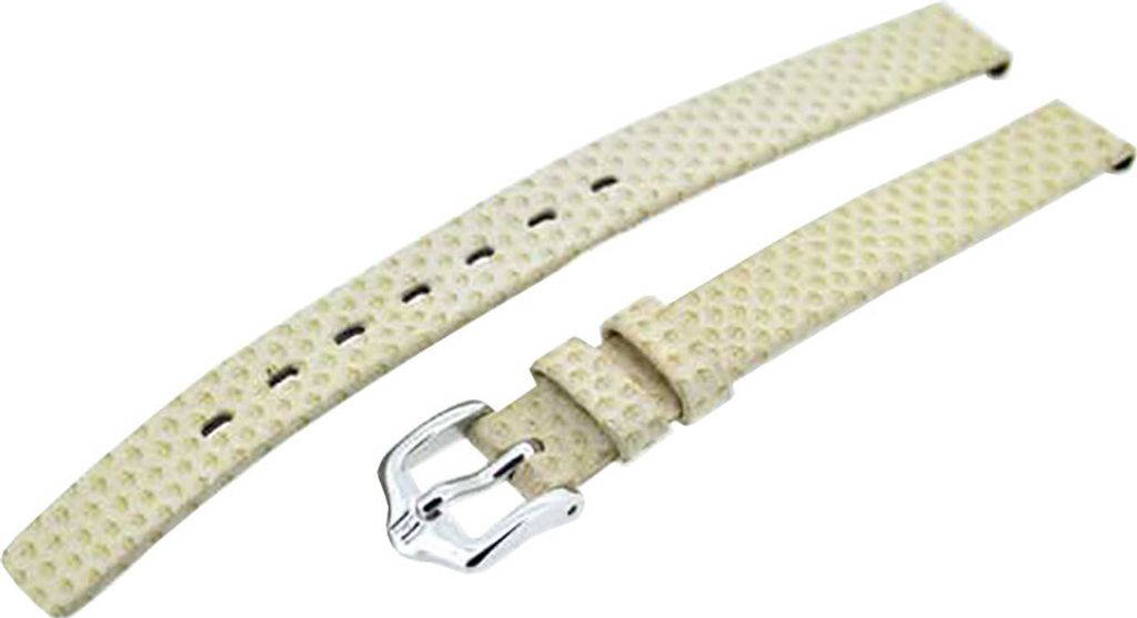 Uhrenarmband Hirsch 19996899-10 Lederband beige Special Muster 10mm NEU